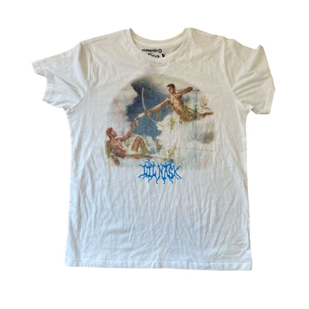NWOT Lil Nas X by Goodie Two‎ Sleeves Graphic T-Shirt Greek Take PrideSZ L